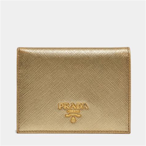 prada gold chain wallet|prada bifold wallets for women.